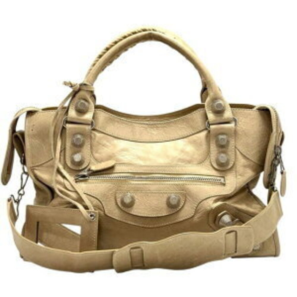 Balenciaga Giant City Bag Leather Beige